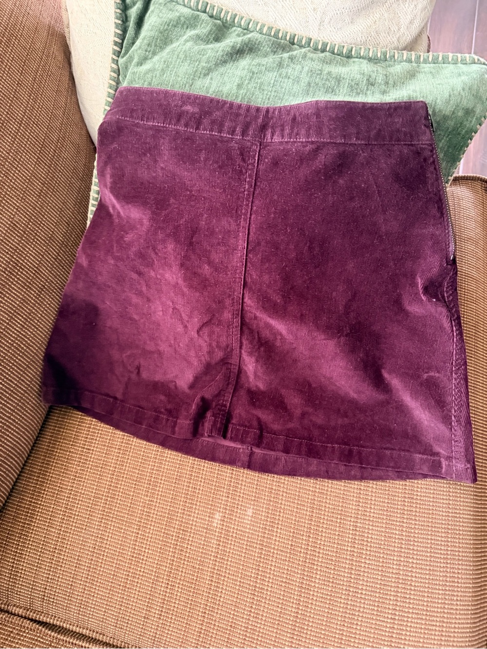 Wilfred Free  A-Line Corduroy Skirt in Deep Plum